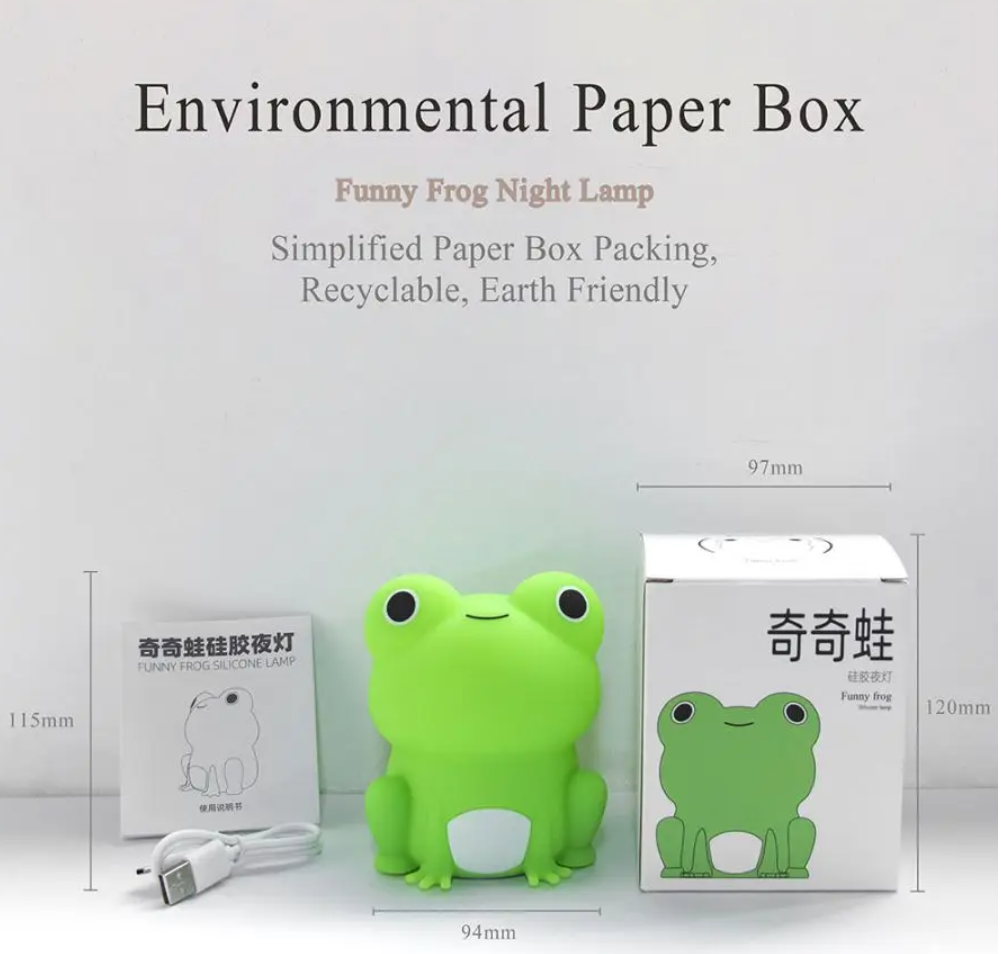 LED Night Light Frog Silicone Lamp