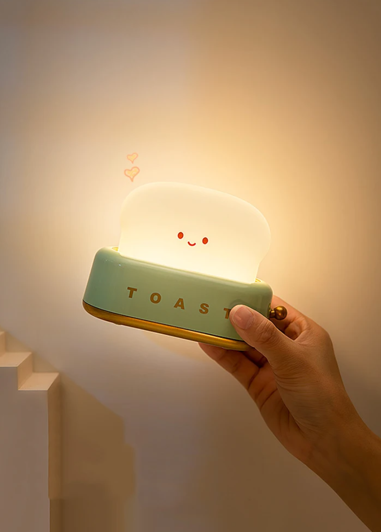 LED Night Light Toast Lamp - Yellow/Green/Pink