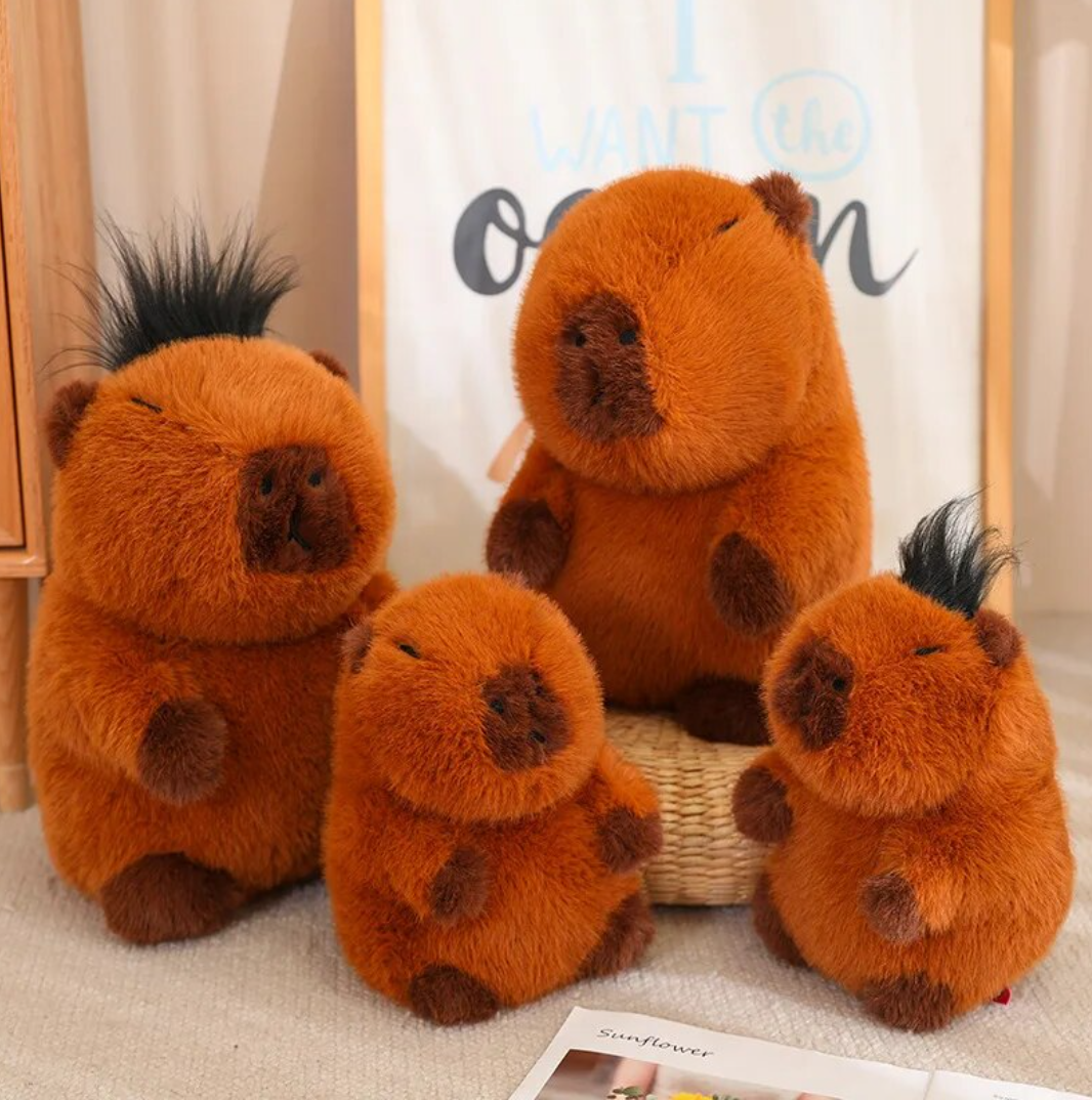 Cute Fluffy Capybara Plush Toys 25/35cm - 2 Styles