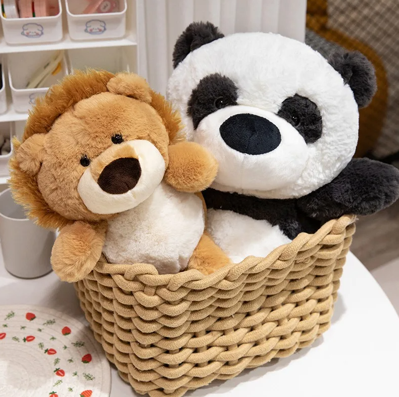 Cute/Kawaii Animal (Panda/Dog/Lion) Plush Toys 30/45/55cm - 4 Styles