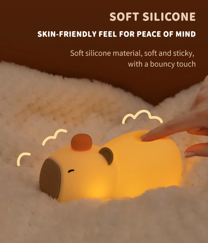 LED Night Light Capybara Silicone Lamp