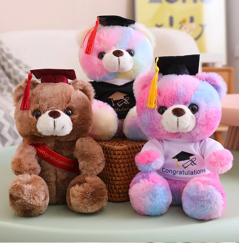 Cute/Kawaii Colourful Teddy Bear Graduation Plush Toys 23cm -16 styles