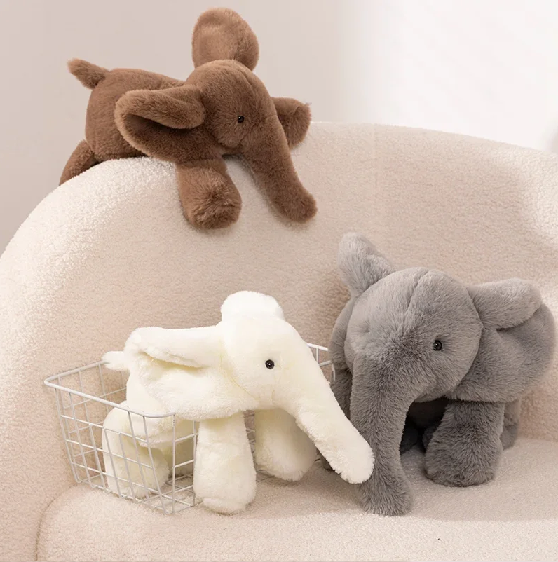 Cute/Kawaii Elephant  Plush Toys 45/60cm -Brown/Grey/White