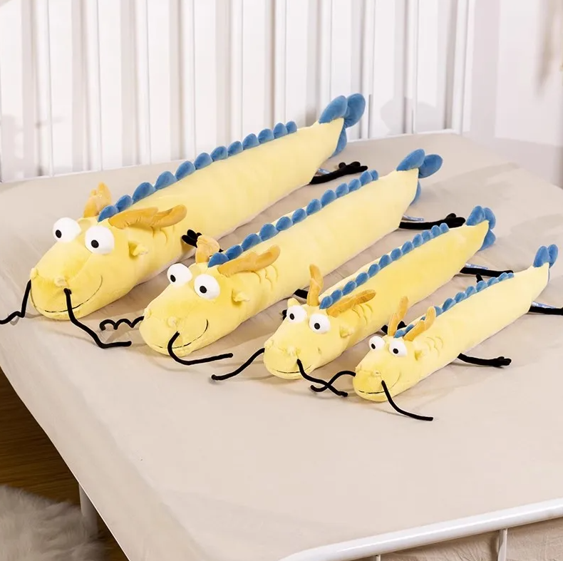 Cute Yellow Dragon Plush Pillow Toys - 8 Styles