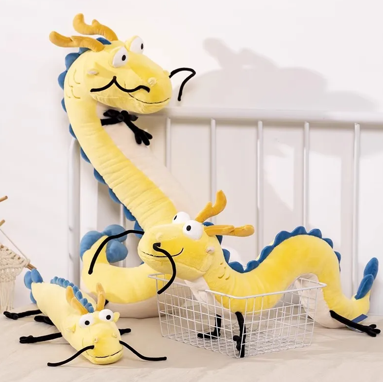 Cute Yellow Dragon Plush Pillow Toys - 8 Styles