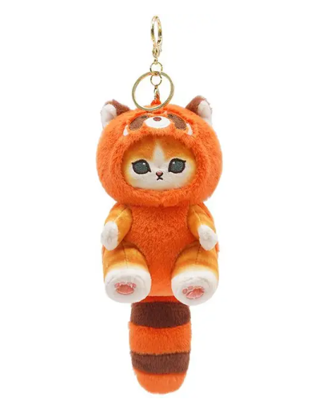 Mofusand Cat With Animal (Raccoon/Red Panda/Beaver/Squirrel) Dress Up Plush Toys 20cm Or Keychains 13cm