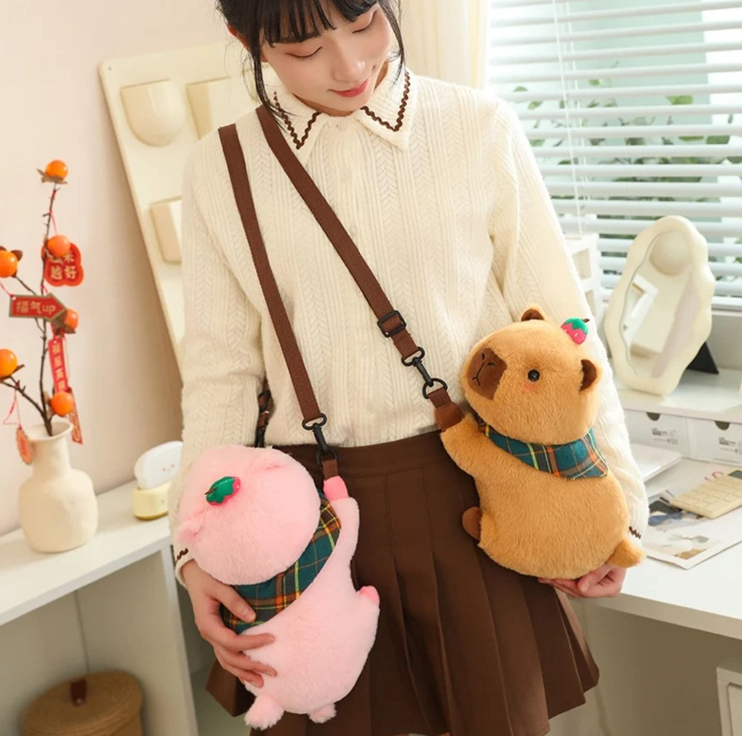 Cute Capybara Plush Toys 30/50cm Or Capybara Plush Bag 30cm - Green/Brown/Pink