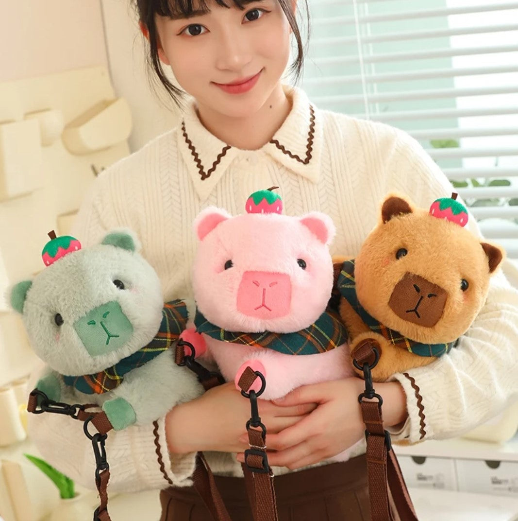 Cute Capybara Plush Toys 30/50cm Or Capybara Plush Bag 30cm - Green/Brown/Pink