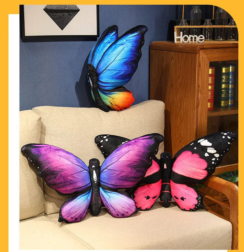 Butterfly Lifelike Plush Toys 40x50cm - Red/Blue/Yellow/Pink/Purple/Orange