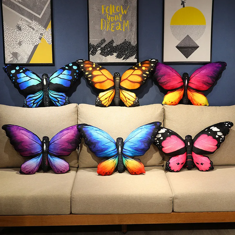 Butterfly Lifelike Plush Toys 40x50cm - Red/Blue/Yellow/Pink/Purple/Orange