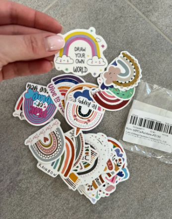 60 pcs Cute/Kawaii Rainbow Stickers