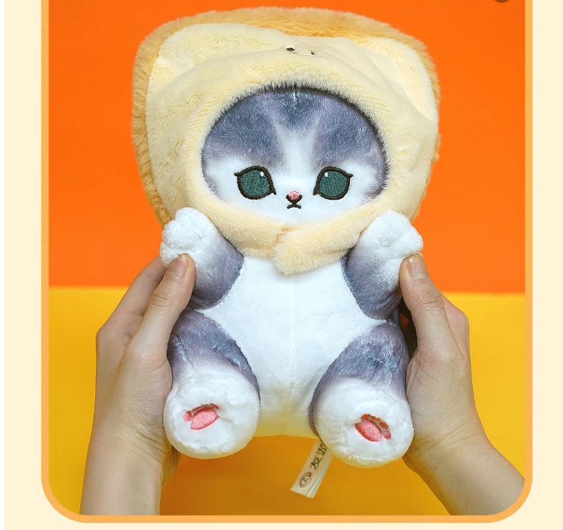 Mofusand Cat With Food Dress Up Plush Toys 20cm - Taiyaki/Toast/Chips