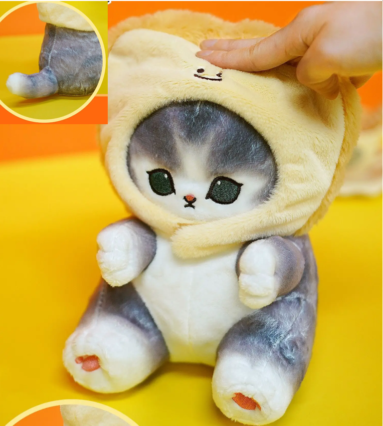 Mofusand Cat With Food Dress Up Plush Toys 20cm - Taiyaki/Toast/Chips