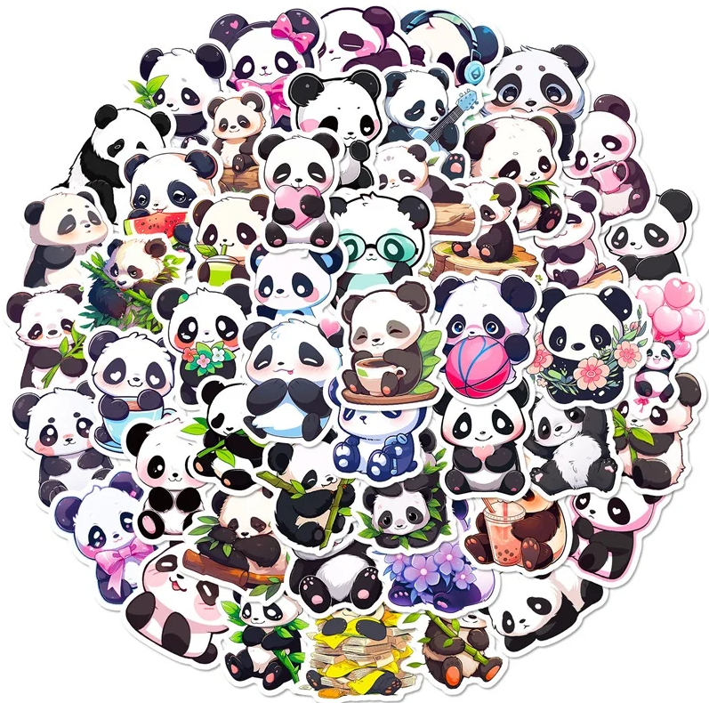 50 pcs Cute/Kawaii Panda Stickers