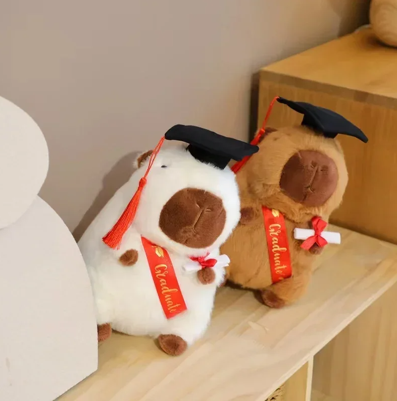 Cute Animal (Capybara/Owl) Graduation Plush Toys - 4 Styles