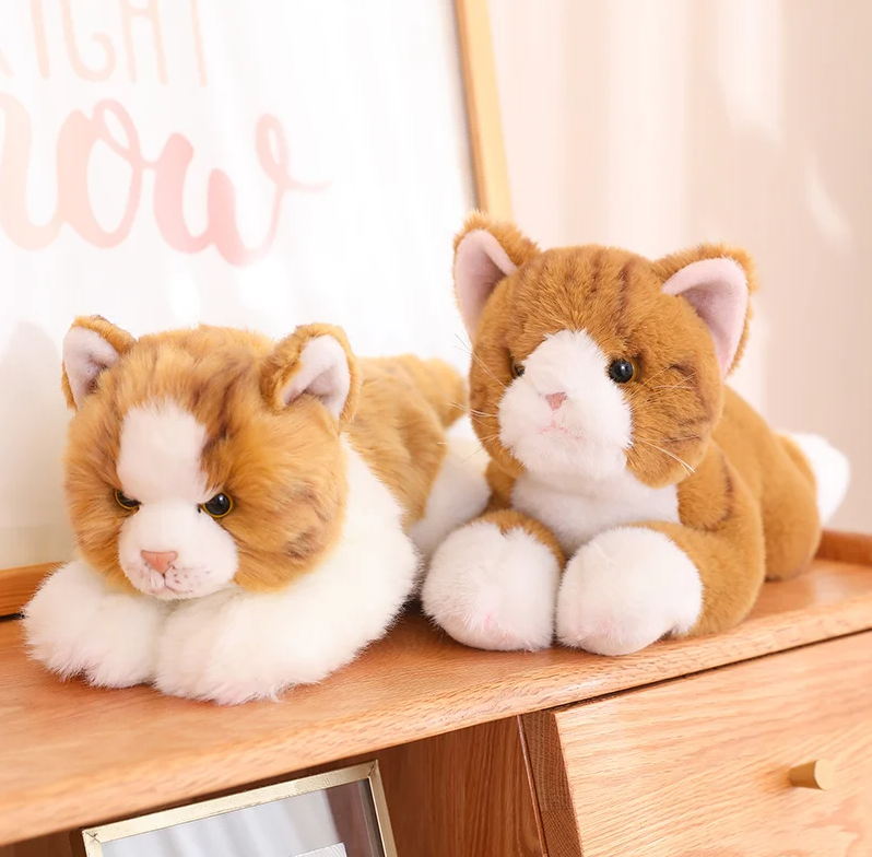 Lying Cats/Dog (Pomeranian) Lifelike Plush Toy- 5 Styles