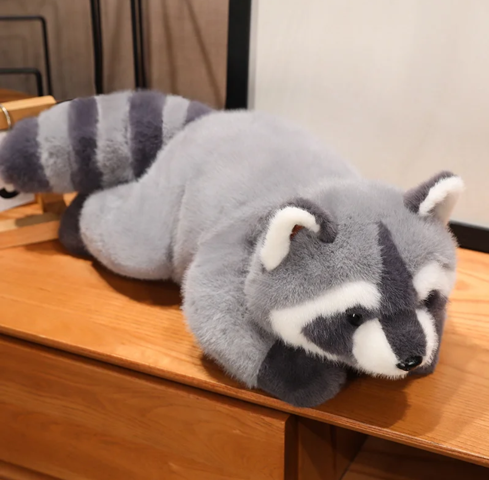 Cute Lying Raccoon/Fox/Red Panda Plush Toys 30/45/65cm