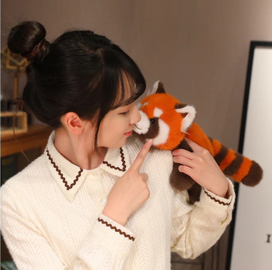 Cute Lying Raccoon/Fox/Red Panda Plush Toys 30/45/65cm