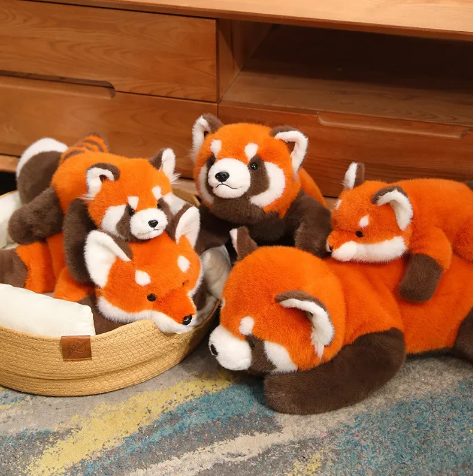 Cute Lying Raccoon/Fox/Red Panda Plush Toys 30/45/65cm