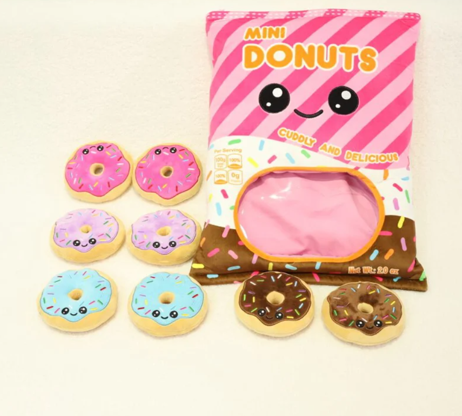 A Bag of Snack (Donuts/Crackers/Pika Sticks) Mini Plushies Pillow Plush Toys 50x40cm