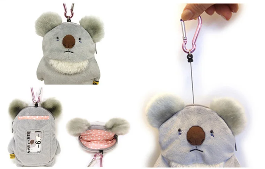 Australian Animal (Koala/Wombat/Platypus/Kiwi/Tasmanian devil) Coin Purse Plush Bag Keychains 14cm