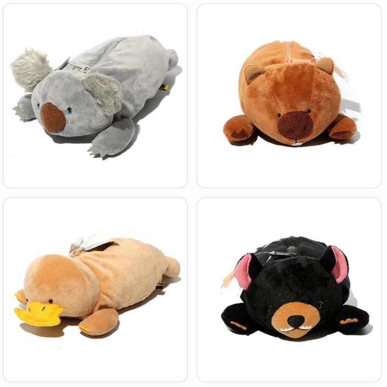 Australian Animal (Koala/Wombat/Platypus/Tasmanian devil) Pencil Plush Bag 22cm