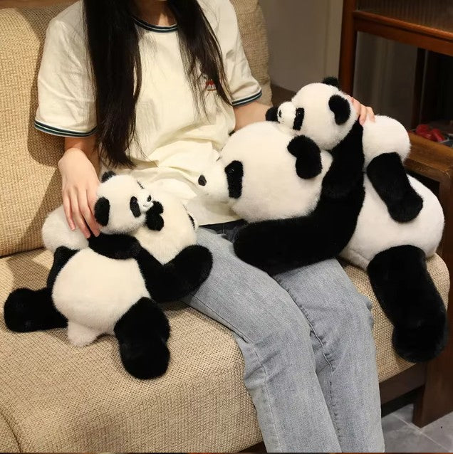 Cute Lying Red Panda/Panda Plush Toys 25-60cm - Black/Brown