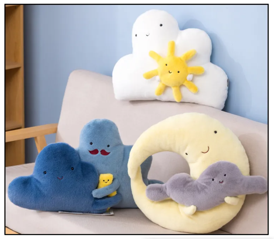 Sky Series Plush Toys (Sun/Cloud/Raindrop/Moon) - 5 Styles