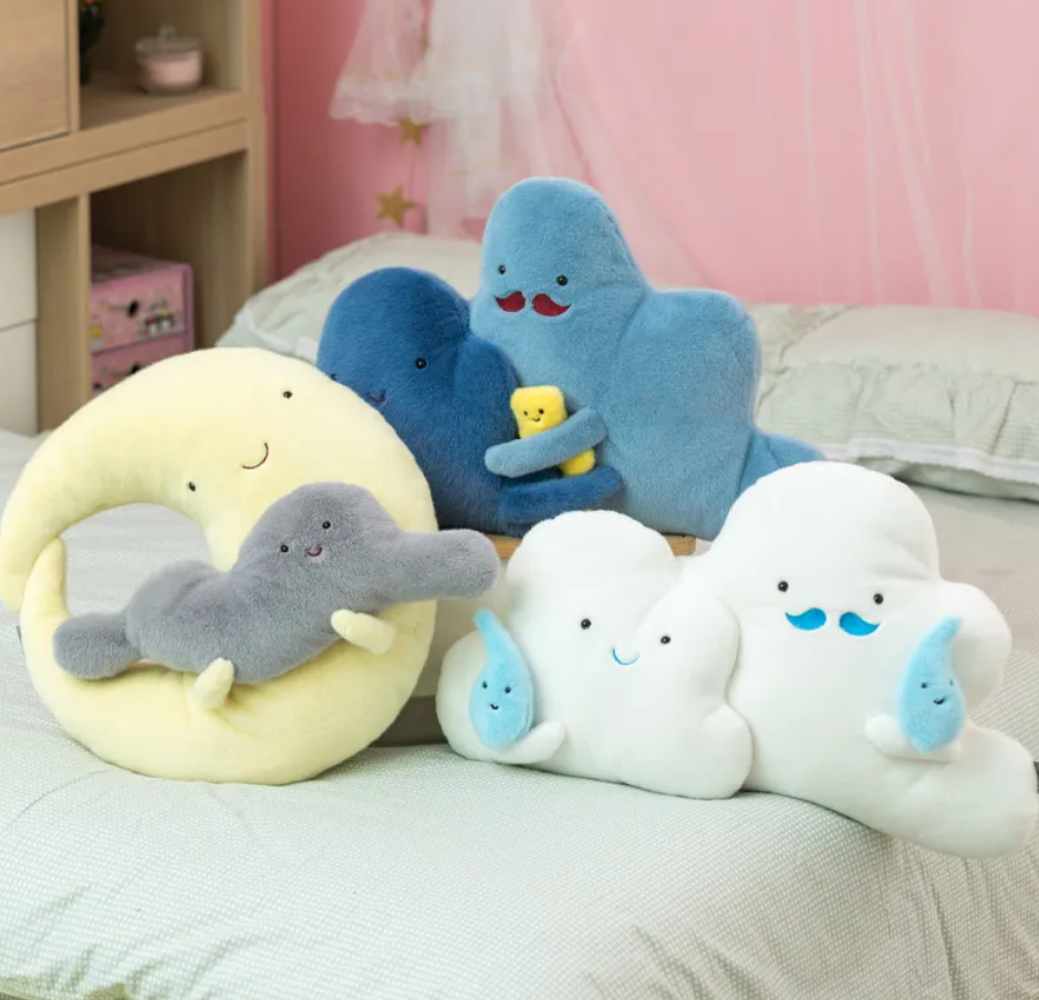 Sky Series Plush Toys (Sun/Cloud/Raindrop/Moon) - 5 Styles