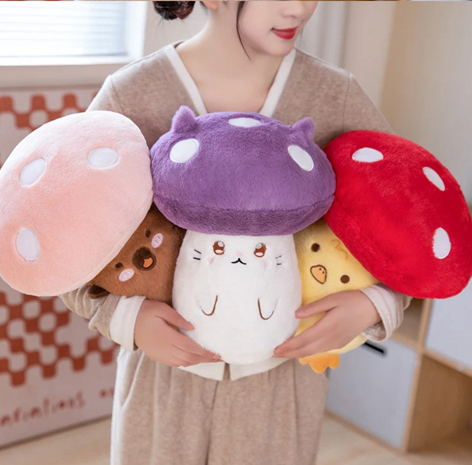 Funny Animal Mushroom Hybrid Plush Toys 32cm - Cat/Duck/Capybara