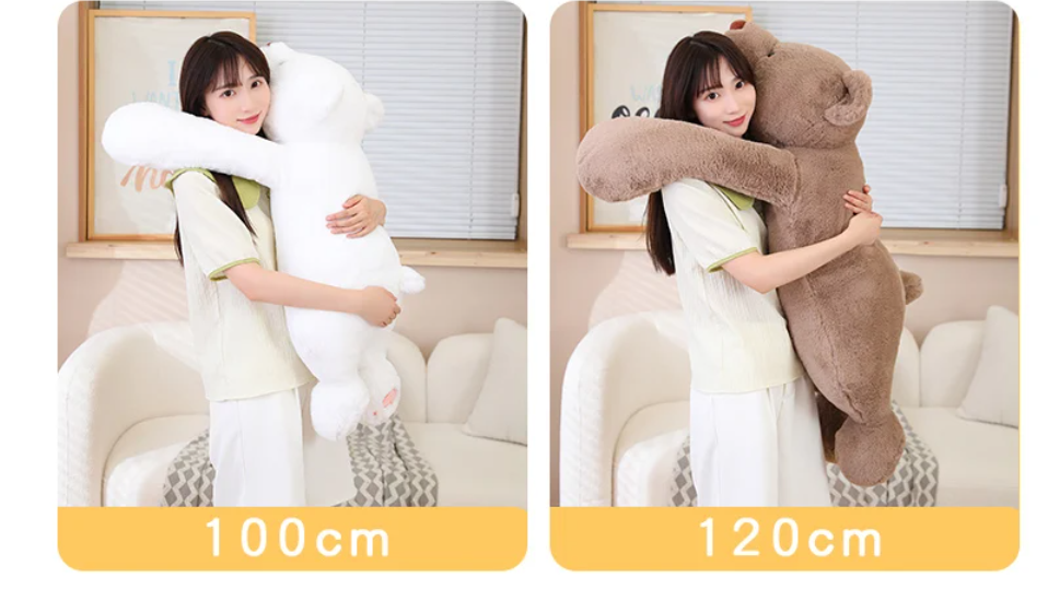 Lying Animal (Polar Bear/Brown Bear) Plush Toys - 60/80/100/120cm