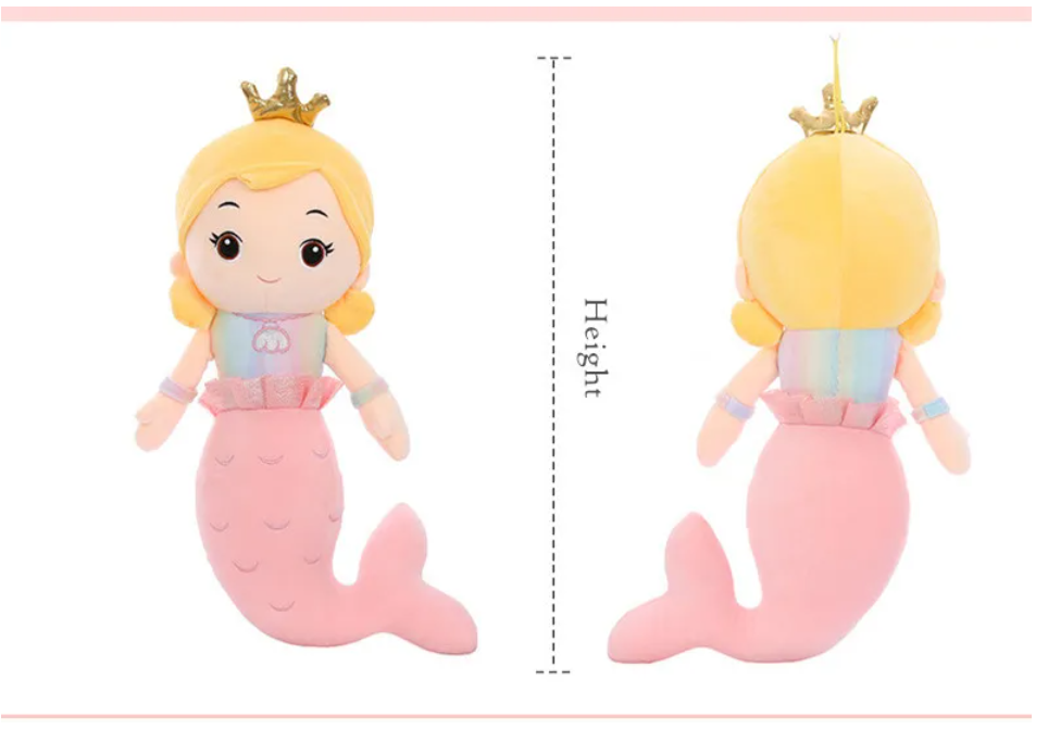 Cute Mermaid Plush Toys 30/40/55/80/100cm - Purple/Red/Pink