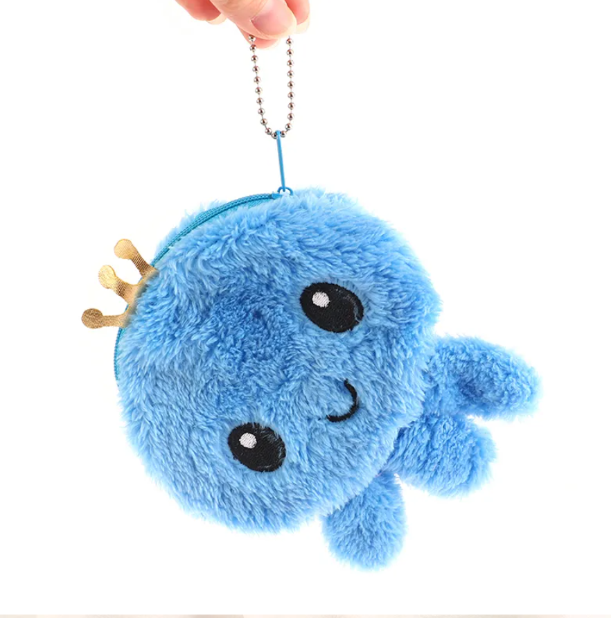 Cute Octopus Coin Purse Plush Keychains - 9 Colours