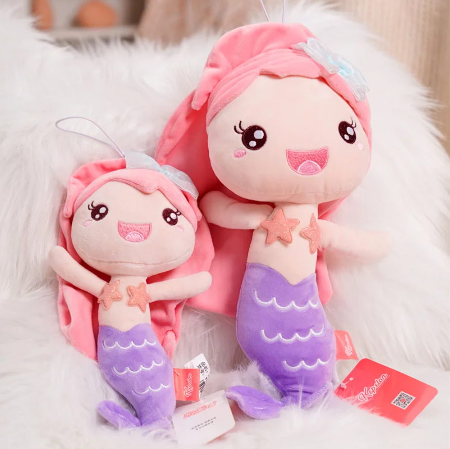 Cute Mermaid Plush Toys 20/28cm - Yellow/Pink/Purple/Orange