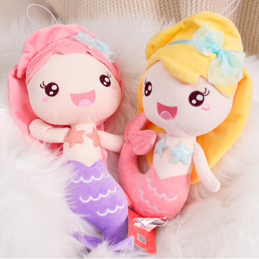 Cute Mermaid Plush Toys 20/28cm - Yellow/Pink/Purple/Orange