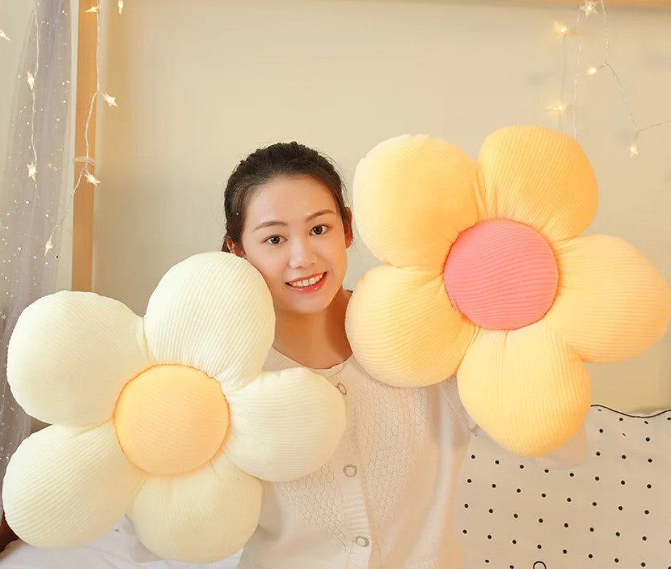 Flower Pillow Plush Toys 40/50/60cm - Yellow/White/Pink/Orange/Green