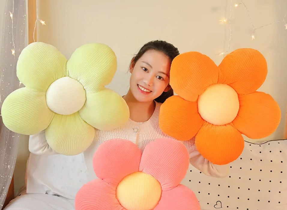 Flower Pillow Plush Toys 40/50/60cm - Yellow/White/Pink/Orange/Green