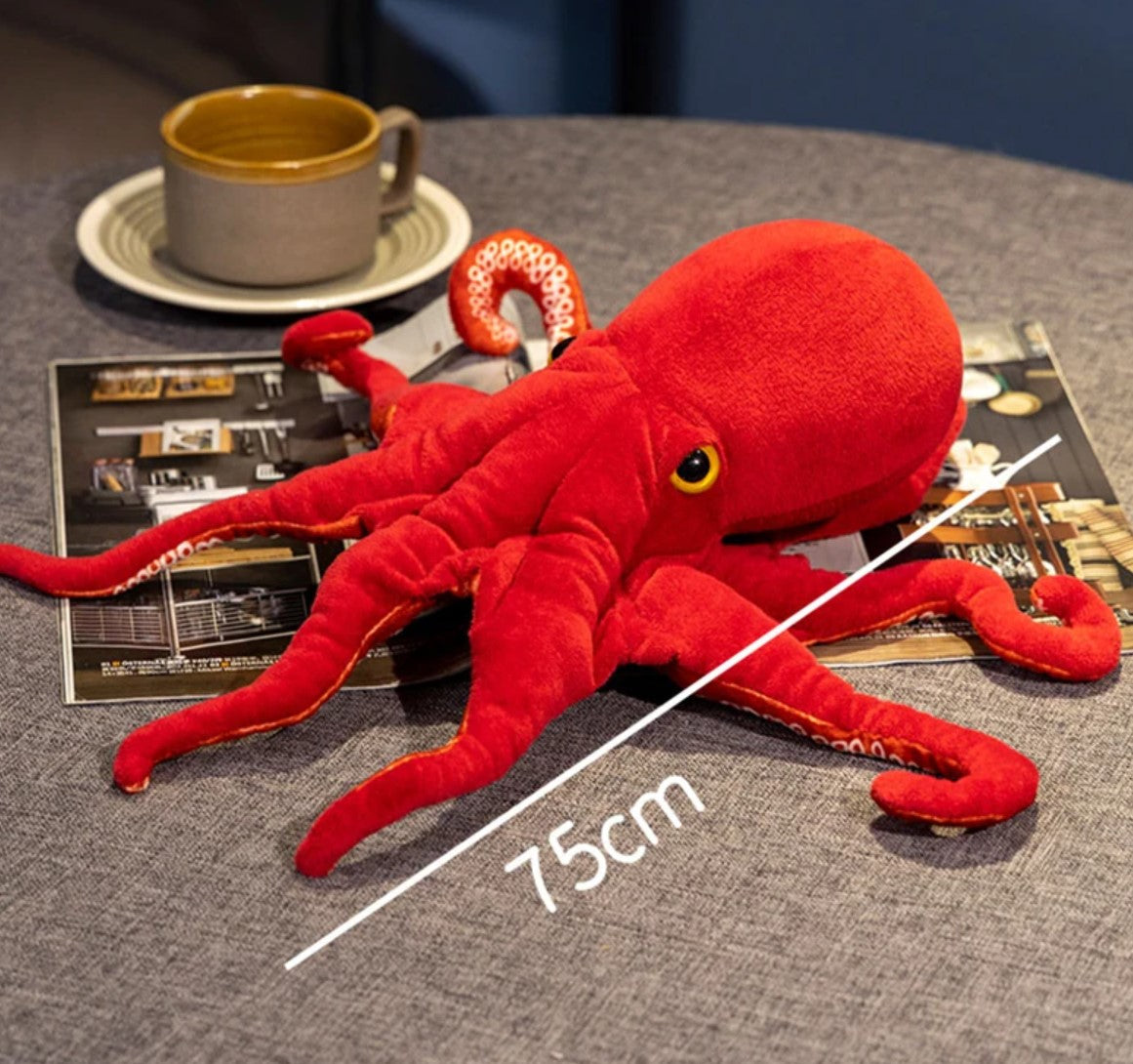 Red Octopus Lifelike Plush Toys 40/75cm