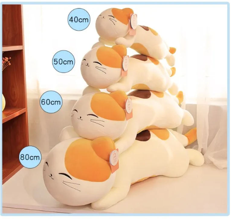 Cute Cat Plush Pillow Toys 40/50/60/80cm