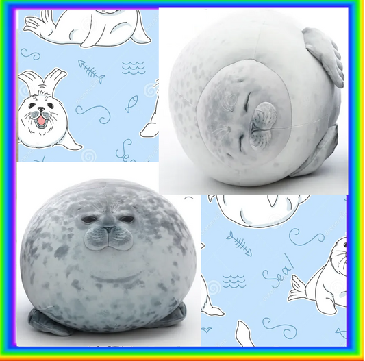 Chubby Seal Plush Pillow Toys 30/40/60/80cm - 2 Styles