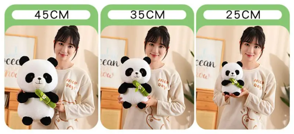 Cute Panda With Bamboo Plush Toys 25/35/45cm