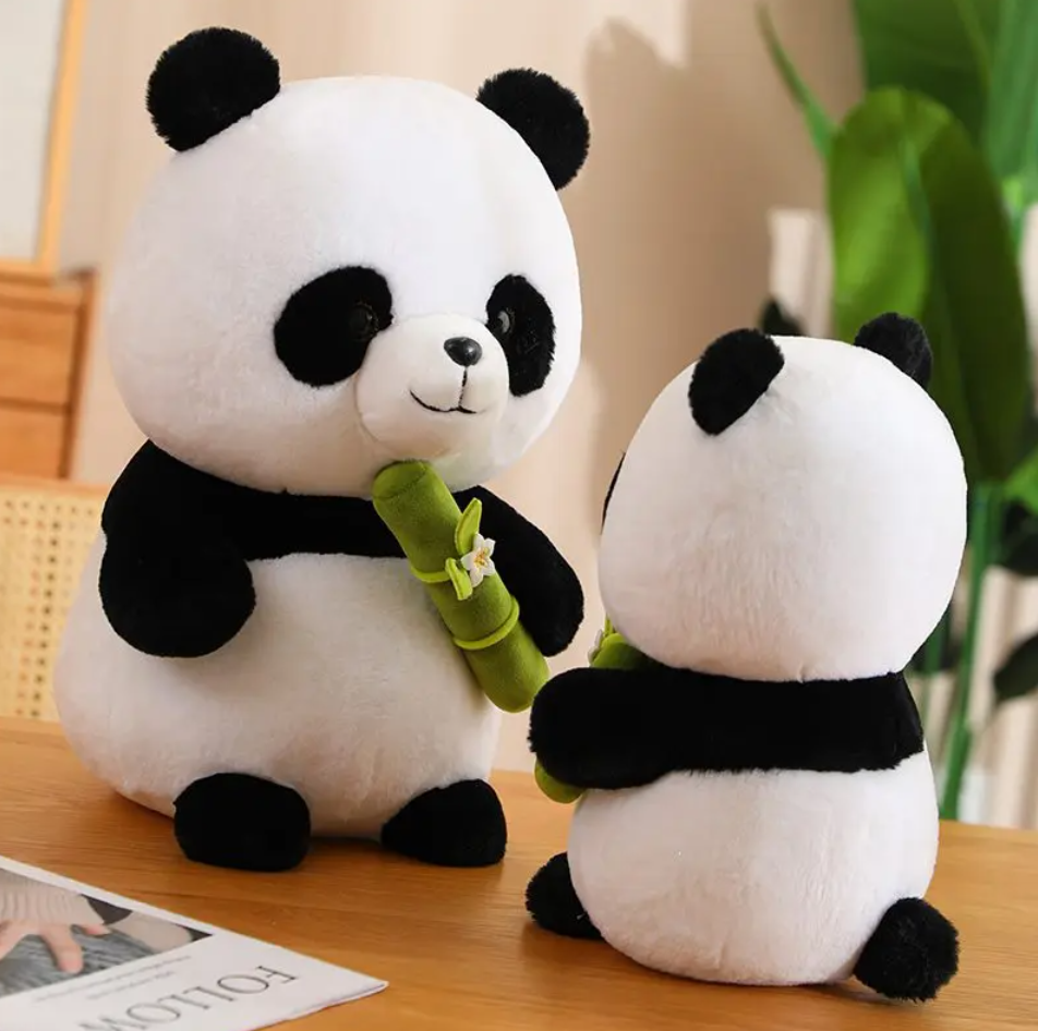 Cute Panda With Bamboo Plush Toys 25/35/45cm