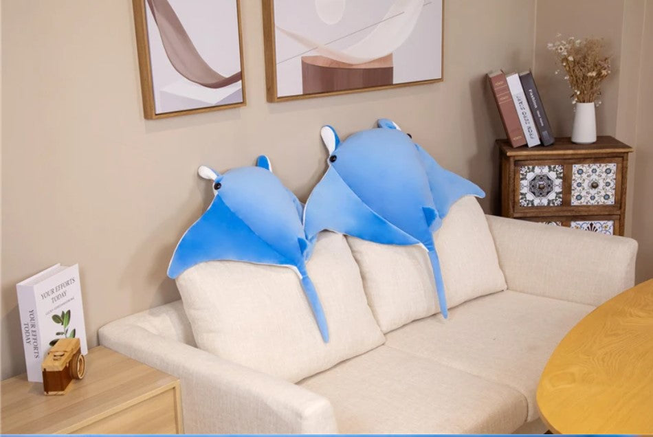 Cute Manta Ray Plush Toys 70/90cm - Blue/Green