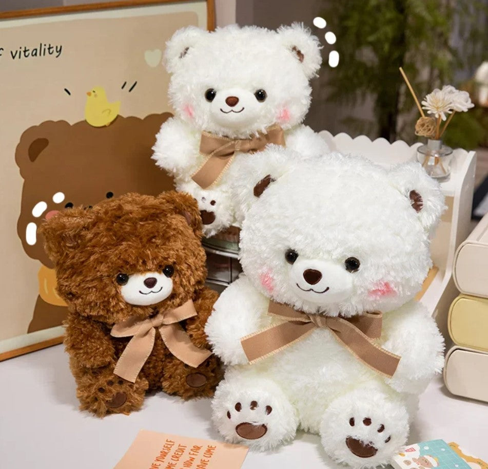 Cute Teddy Bear Plush Toys 30/40cm - Brown/White