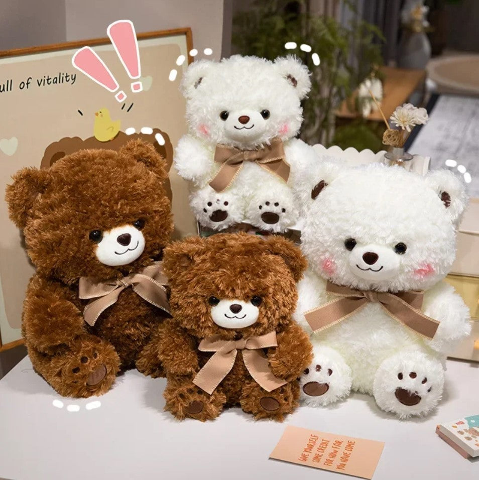 Cute Teddy Bear Plush Toys 30/40cm - Brown/White