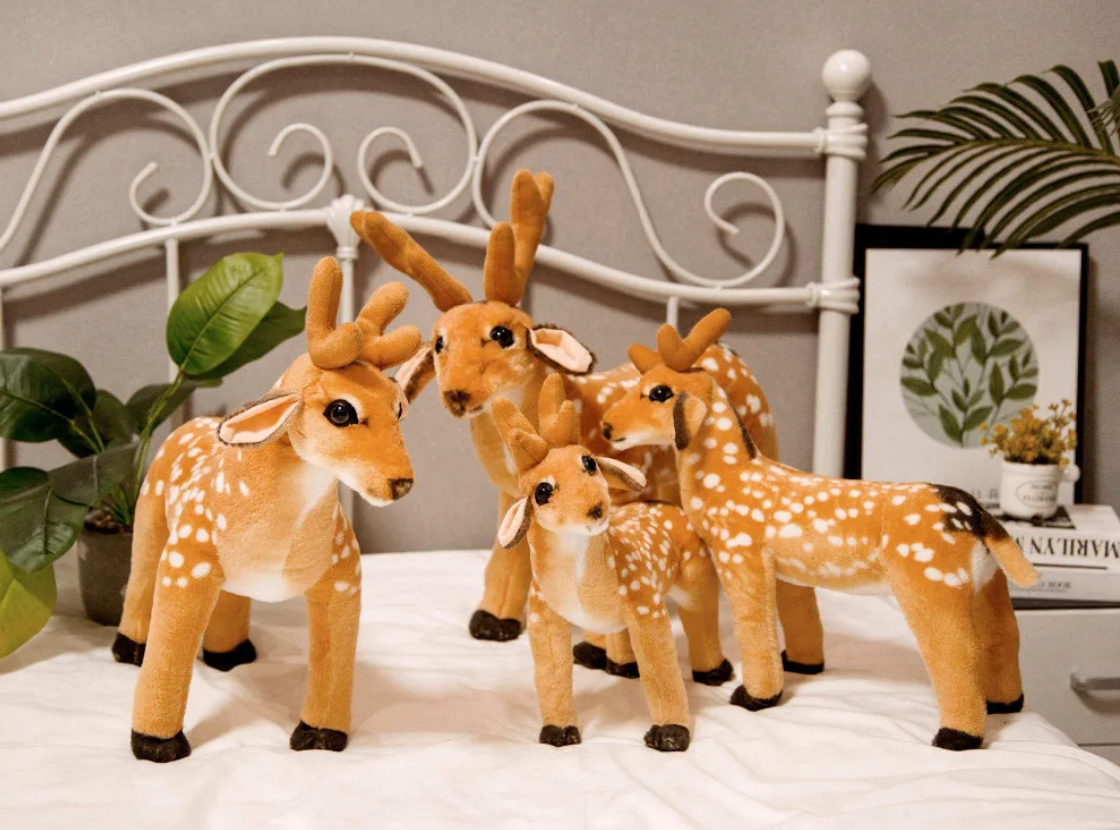 Sika Deer Lifelike Plush Toys - 5 sizes