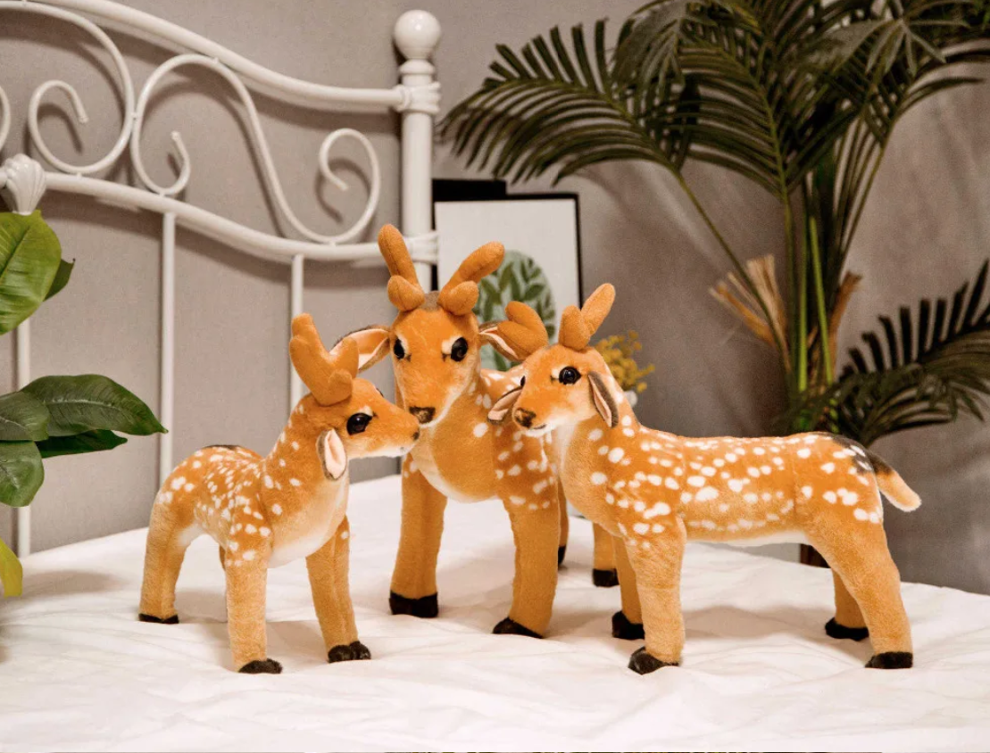 Sika Deer Lifelike Plush Toys - 5 sizes