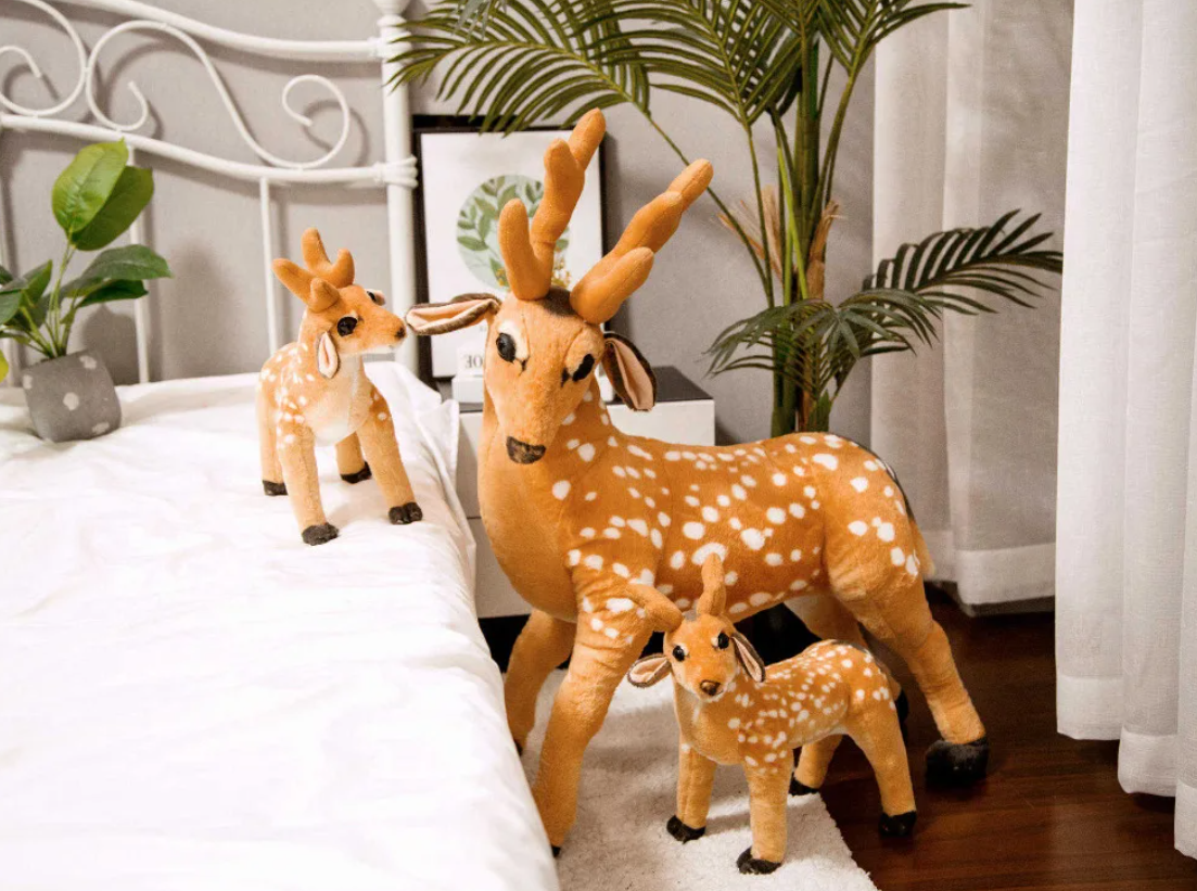 Sika Deer Lifelike Plush Toys - 5 sizes