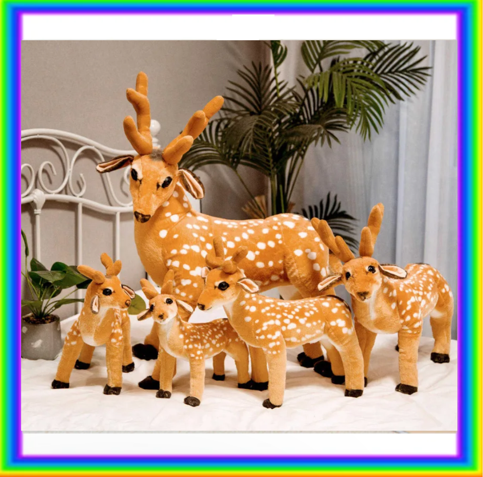 Sika Deer Lifelike Plush Toys - 5 sizes