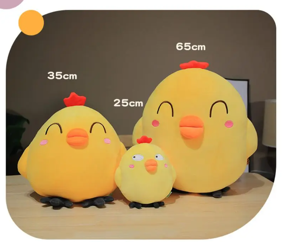 Cute Yellow Chick Plush Toys 25/35/65cm - 2 Styles